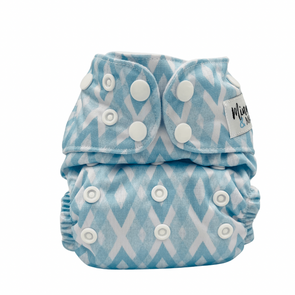 Newborn Nappy 2.0 - Blue Diamond