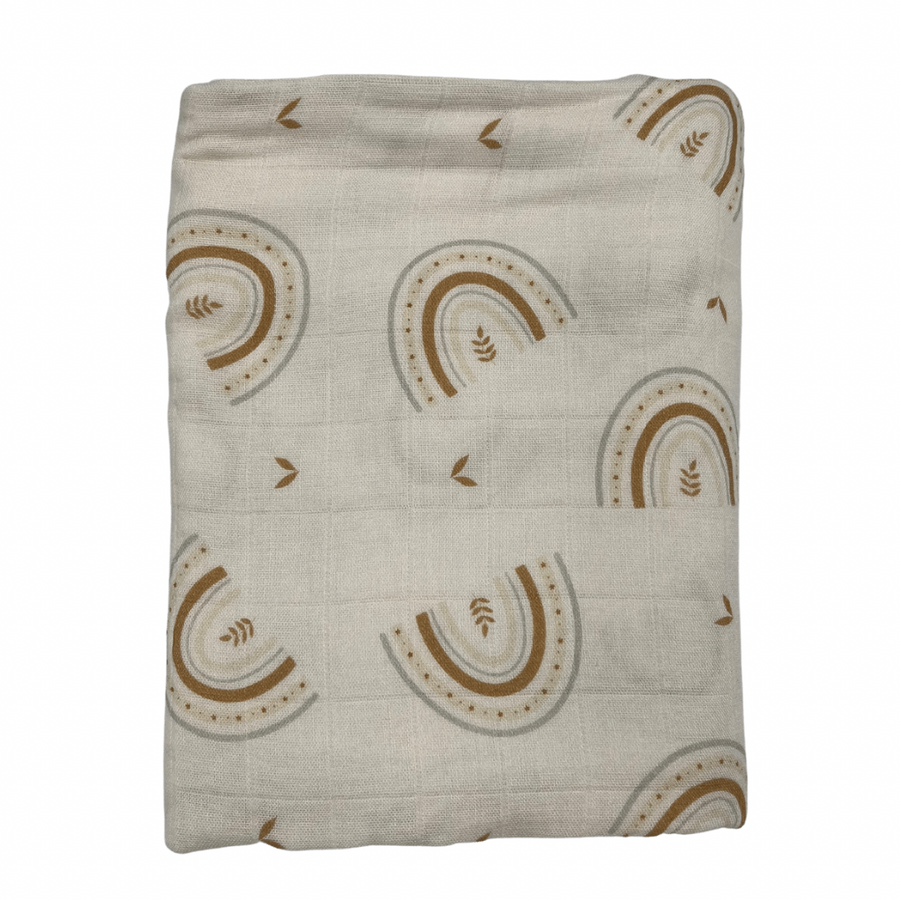 Muslin Swaddle- Boho Rainbow