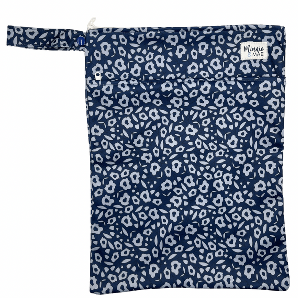 Double Pocket Wetbag - Navy Floral