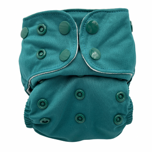 Newborn Nappy 2.0 - Peacock Green