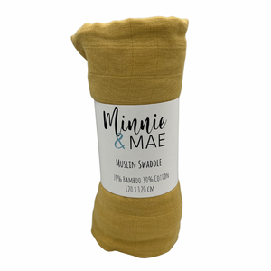 Muslin Swaddle- Mustard